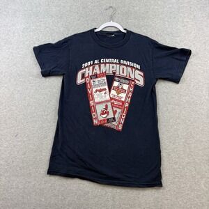 Vintage Cleveland Indians AL Champs 2001 Ticket Tshirt Sz M MLB Tribe Lee Sport